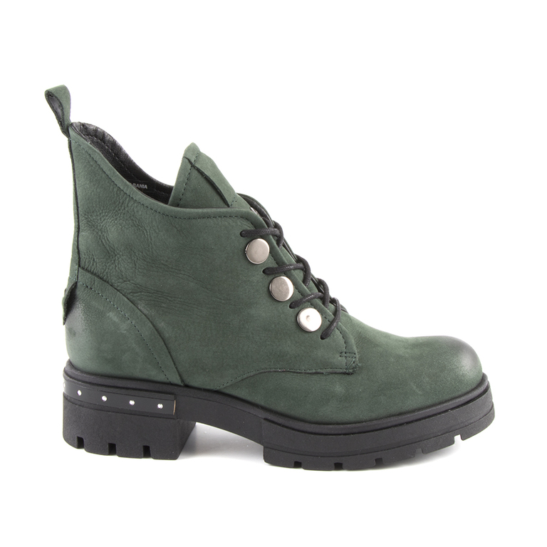 Women's boots Benvenuti green leather 518dg3413926v
