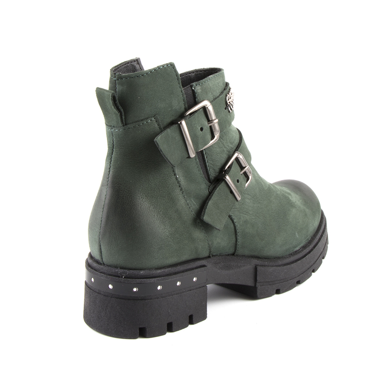 Women's boots Benvenuti green leather 518dg3413929v