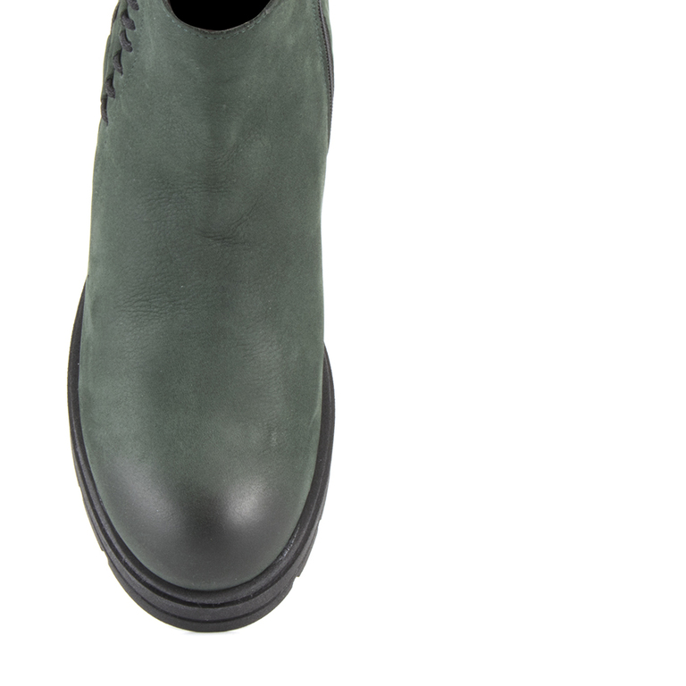 Women's boots Benvenuti green leather 518dg3413951v