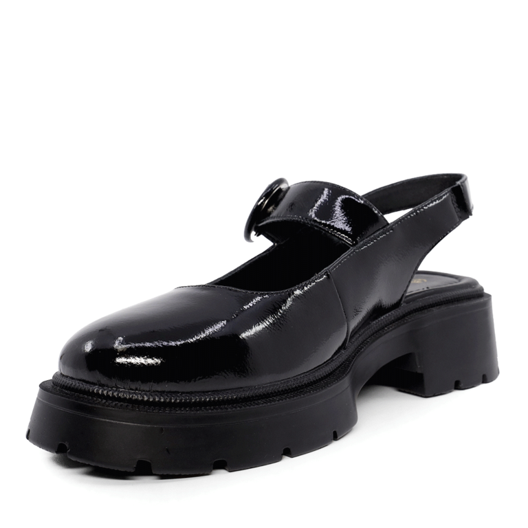 Women's Benvenuti Black Patent Leather Mary Jane Ballet Flats 1277DS6466LN