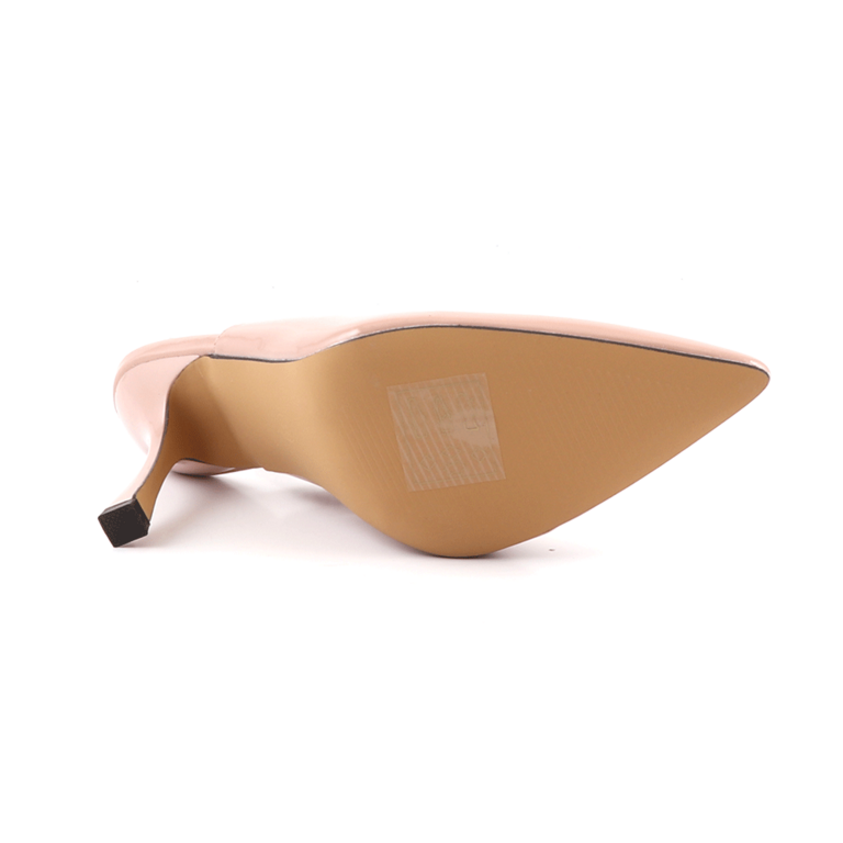 Benvenuti women's slingback stilettos in pink faux leather high heel 1201DD2354LRO