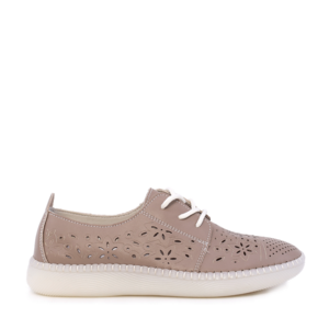 Pantofi cu perforații femei Benvenuti taupe din piele  1311DPF4100TA