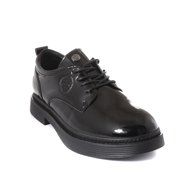 Benvenuti women derby shoes in black patent leather3742DP206LN

