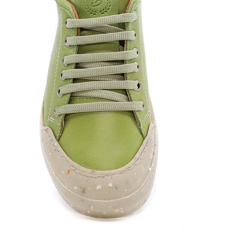 Pantofi femei Benvenuti verzi din piele naturală 2755DP2820V