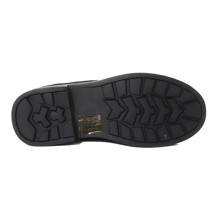 Benvenuti women loafer shoes in black suede leather  3742DP203VN
