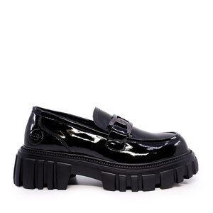 Benvenuti black patent leather women's loafers 3747DP505LN