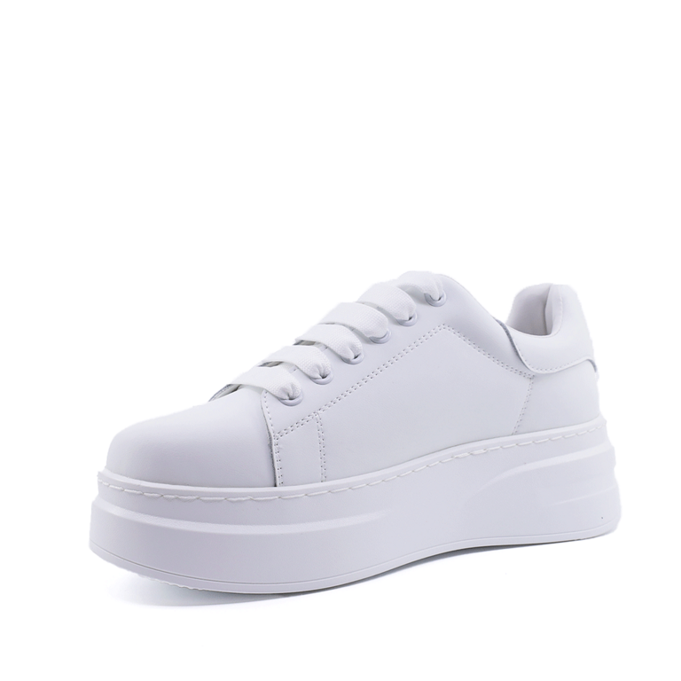 Sneakers femei Benvenuti albi din piele 1277DP1223A