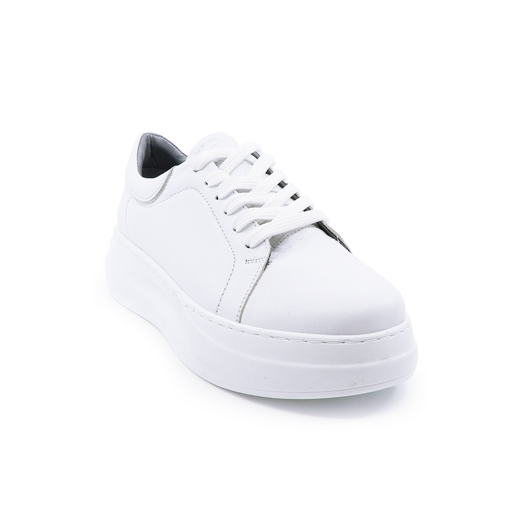 Benvenuti women sneakers in white genuine leather 2533DP071A

