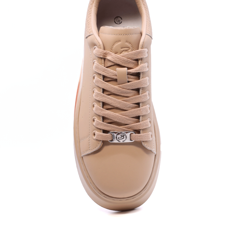 Women's sneakers Benvenuti beige leather 3747DP002CA