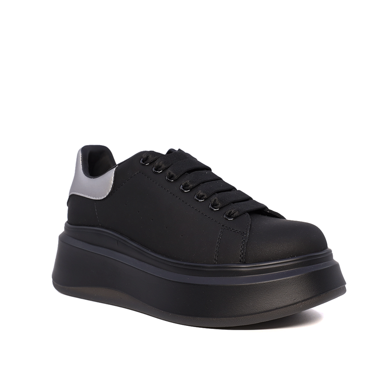 Women's Benvenuti black leather sneakers 1277DP1157N