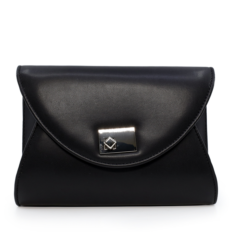 Benvenuti clutch bag in black faux leather 2905PLS10561N