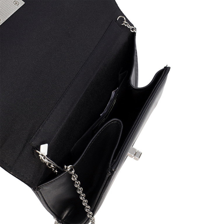 Benvenuti clutch bag in black faux leather 2905PLS10561N