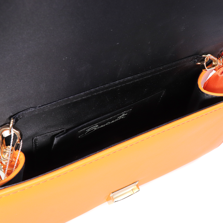 Benvenuti clutch bag in orange faux leather  2905PLS28953PO