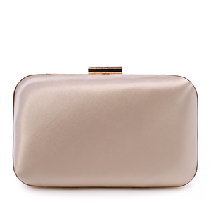 Women's Benvenuti champagne clutch purse with gold details 290PLS11163CH