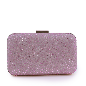 Benvenuti women's clutch purse pink with rhinestones 290PLS71191RO