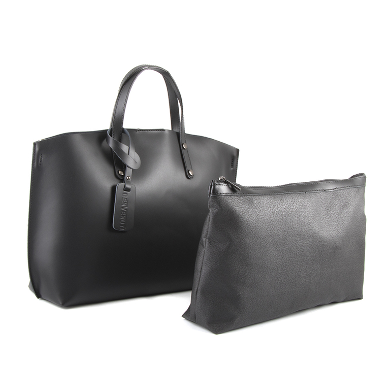 Women's purse Benvenuti black leather 1448posp1959n
