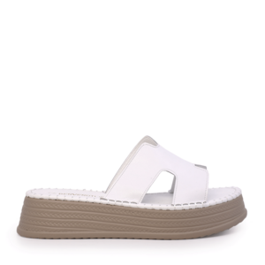 Benvenuti white leather women's clogs 1279DST2410A