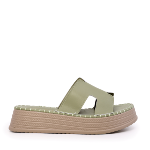 Benvenuti green leather women's clogs 1279DST2410V