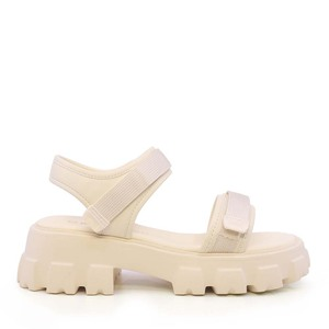 Women's Benvenuti beige leather thick-soled sandals 3749DS190BE