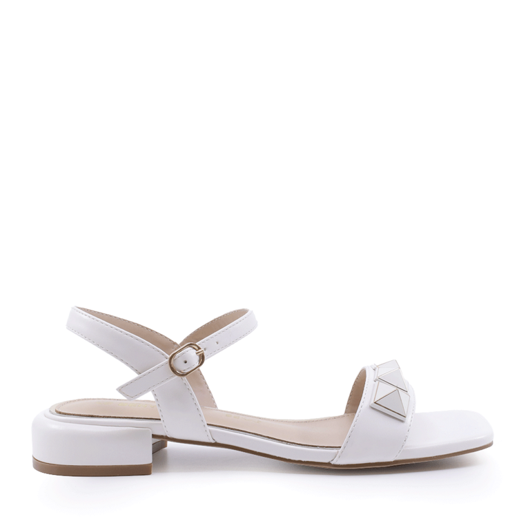 White Benvenuti women's sandals with decorative accessories 1207DS2457A