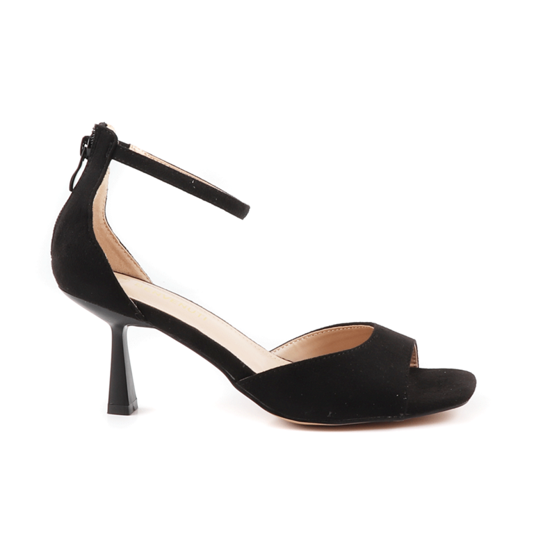 Benvenuti women's sandals in black faux suede leather 1201DS2394VN