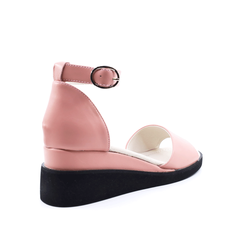 Sandale femei Benvenuti roz pudră din piele 3845DS137TA
