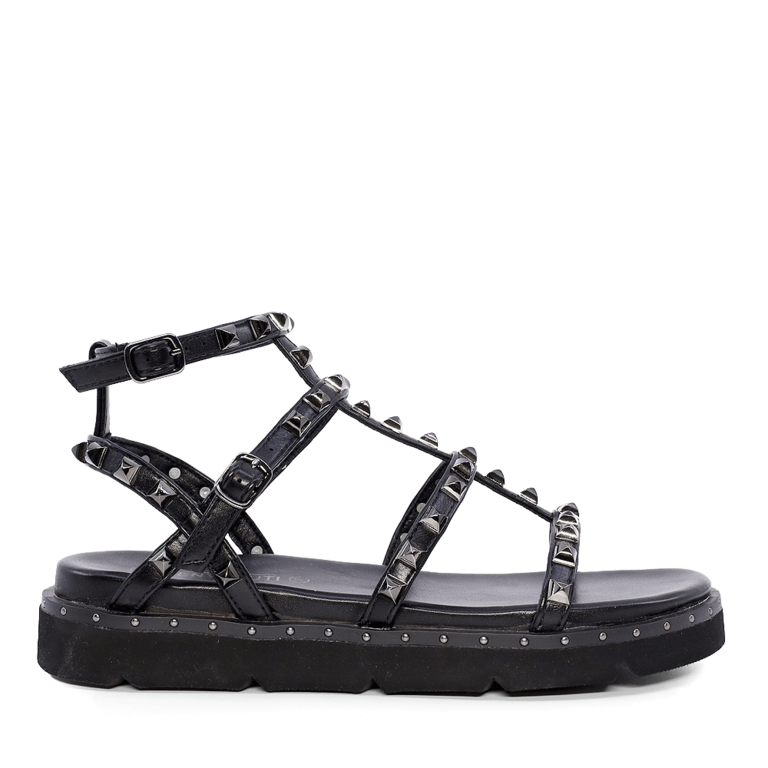 Benvenuti women's gladiator sandals black 3937DS7312N