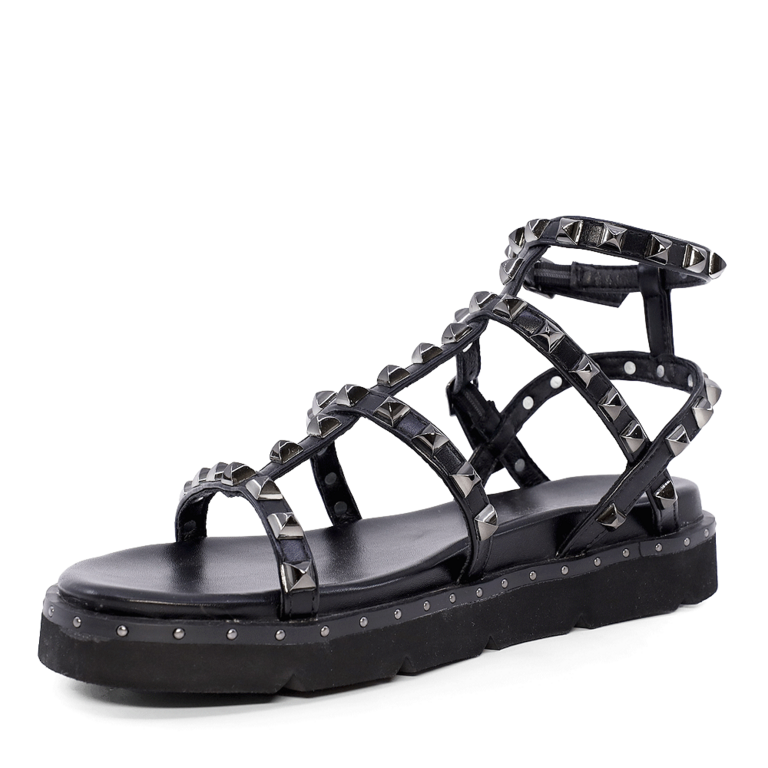 Benvenuti women's gladiator sandals black 3937DS7312N