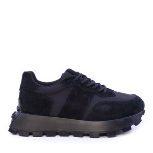 Sneakers femei Benvenuti negri din piele și textil 1992DP5120VN