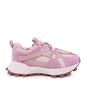 Sneakers femei Benvenuti roz  din piele întoarsă și textil 1991DP0490VRO
