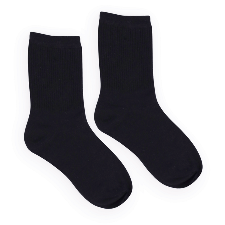 Benvenuti women mid socks in black cotton 323DSOS100N
