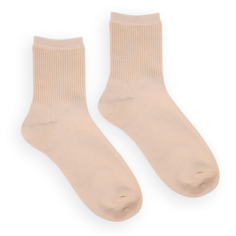 Benvenuti women mid socks in nude cotton 323DSOS100NU
