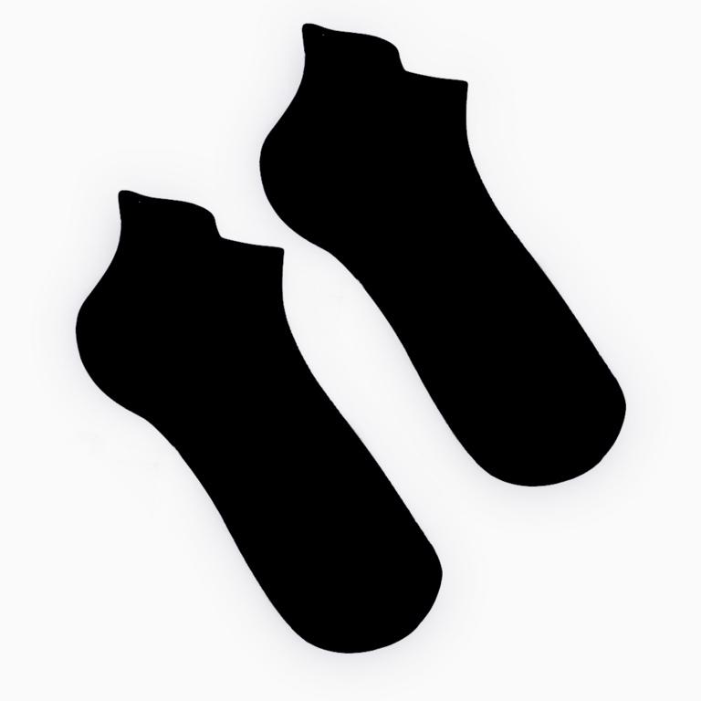 Women's sport socks in black cotton 323dsosulx11n