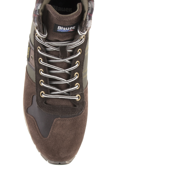 Men's boots Blauerbrown suede leather 1498bgmus02vm