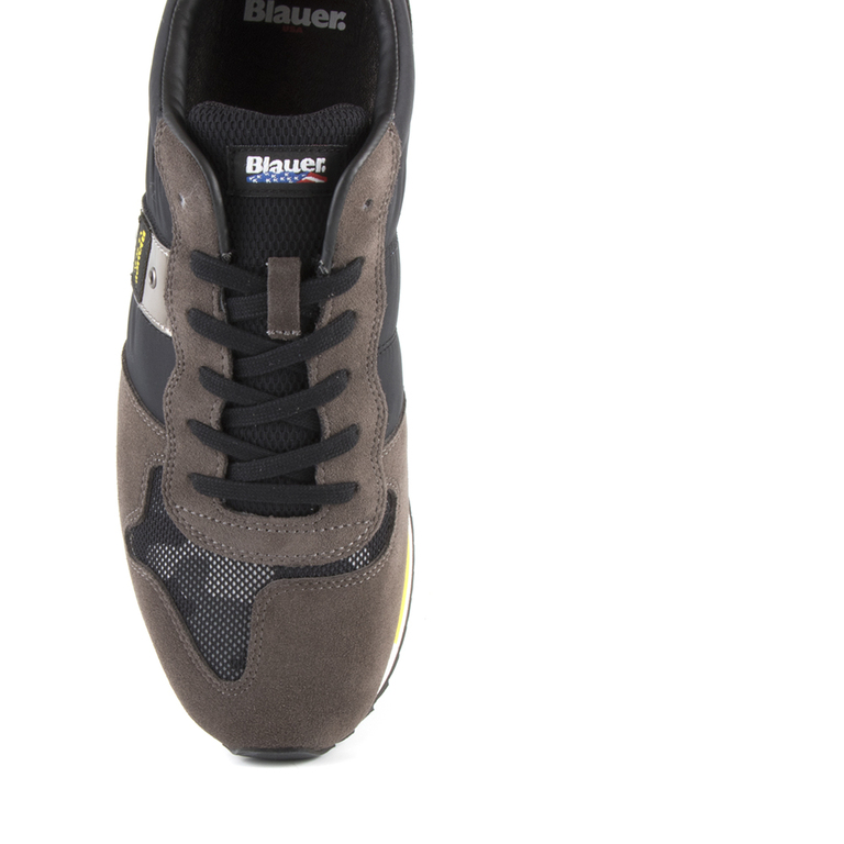 Men's shoes Blauer brown suede leather 1498bpque01vm