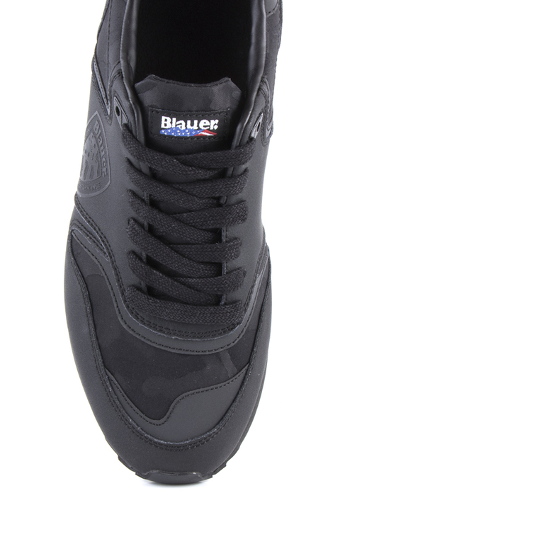Men's shoes Blauer black leather 1498bpmem06n