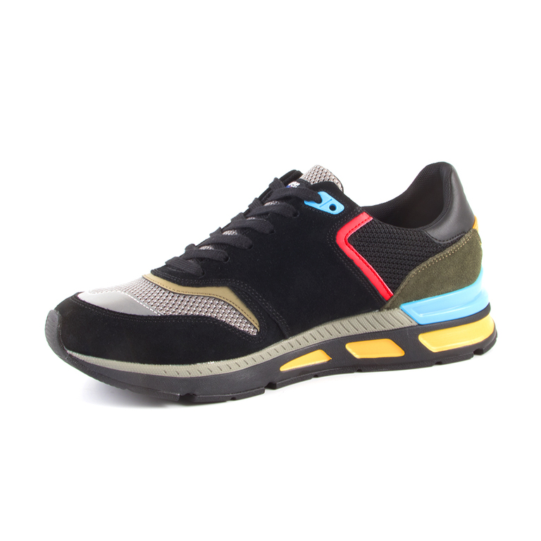 Blauer men's black sneakers with colorful details 1490BPHIL01VN