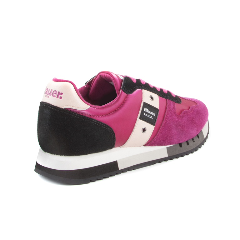Blauer women's fuchsia sneakers with black and white inserts 1490DPMEL01VFU