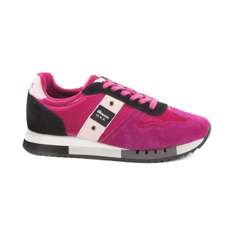 Blauer women's fuchsia sneakers with black and white inserts 1490DPMEL01VFU