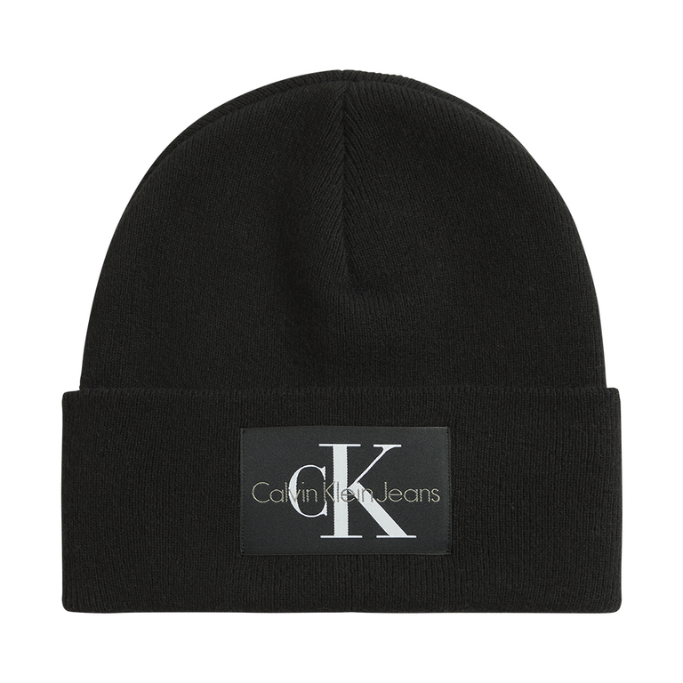Calvin Klein Calvin Klein men beanie hat in black wool mix 3104BSAP6246N,  black men hat black hat men black CK hat - 3104bsap6246n - Hats Calvin Klein  - Accessories Calvin Klein