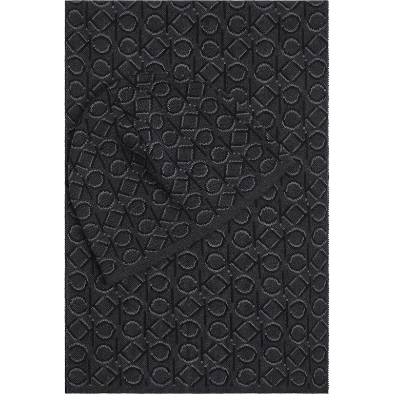  Calvin Klein Jeans men beanie hat & scarf in black cotton 3102BCADOU7498N
