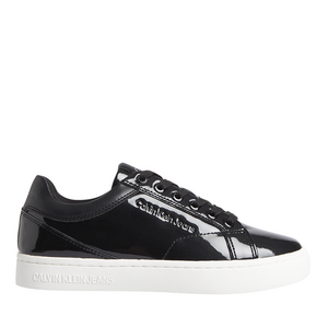 Calvin Klein women sneakers in black patent leather with logo 2375DP0875LN