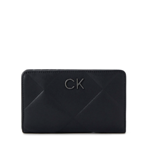 Portmoneu femei Calvin Klein negru din material sintetic cu aspect matlasat și protecție RFID 3107DPU1374N