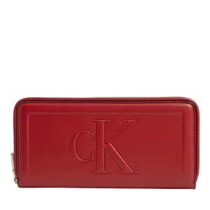 Calvin Klein women wallet in red fabric with 3D logo 3105DPU0348R
