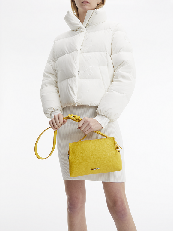 Calvin Klein women crossbody bag in yellow faux leather 3102POSS8599G