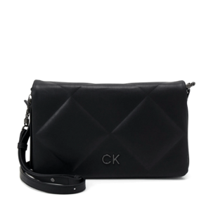 Calvin Klein Women's Black Synthetic Quilted Crossbody Bag 3107POSS1021N