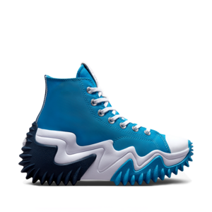 Sneakers high top femei Converse Run Motion CX Platform albaștri 2945DGS003078BL