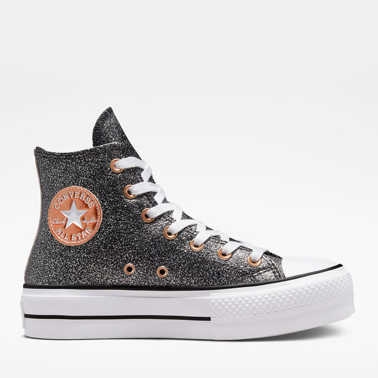 Sneakers high top femei CONVERSE Chuck Taylor All Star Lift Forest Glam negri 2944DGS1301GLN