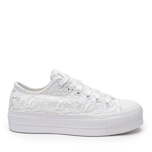 Sneakers femei Converse CHUCK TAYLOR ALL STAR WOVEN albi 2959DPS15005A 