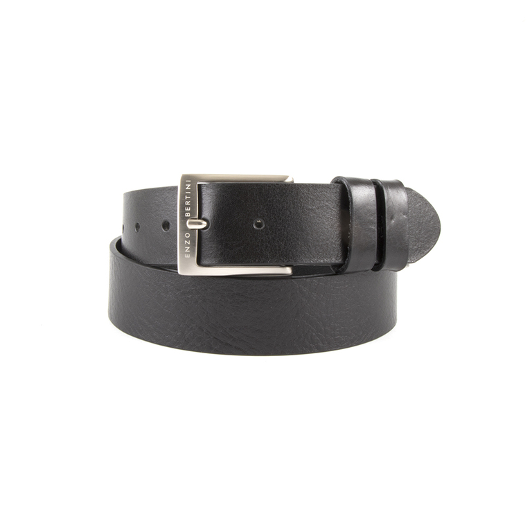Men's belt Enzo Bertini black leather 28bcu4030571lon